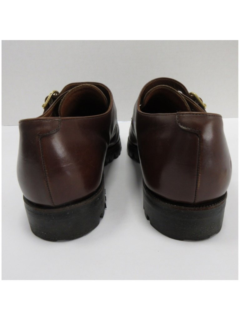 Vintage Crockett & Jones Shoe 11 D Double Monk Strap Vibram Lug Sole — image 5 of 8